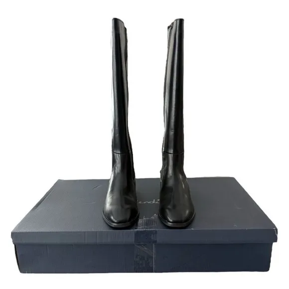 Splendid Footwear Andi Black Knee High Chelsea Boots Women's Size 7 Square Toe