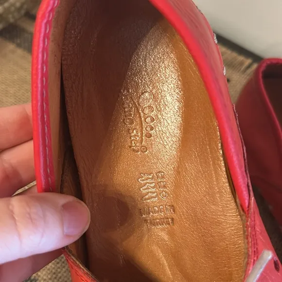 [Spring Step] Stylish Red Women's Leather Turkish Shoes - Size 9.5