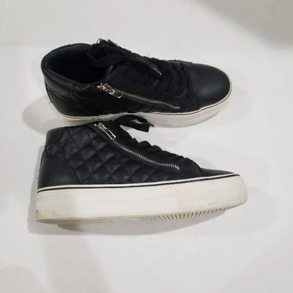 Steve Madden Gryphon Q Black Platform Shoes Size 8