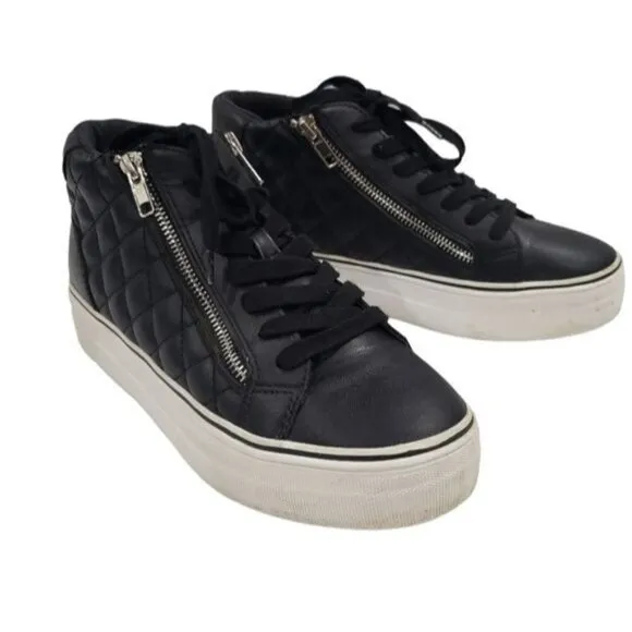 Steve Madden Gryphon Q Black Platform Shoes Size 8