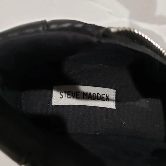 Steve Madden Gryphon Q Black Platform Shoes Size 8