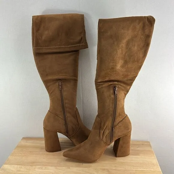 Steve Madden Jacoby Thigh-High Over-The-Knee Boots- Chestnut- Size 8.5- NIB