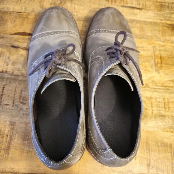 Steve Madden Men's Gray Leather Dress Shoes &quot;Leroy&quot; Size 9