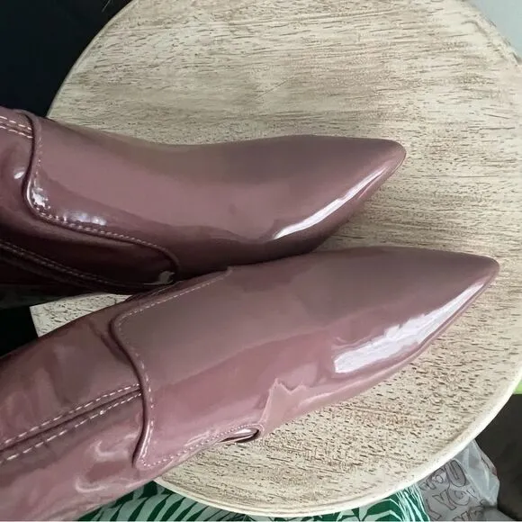 Steve Madden Over The Knee Patent Leather Victory Boots in Purple Size 6 NWOB
