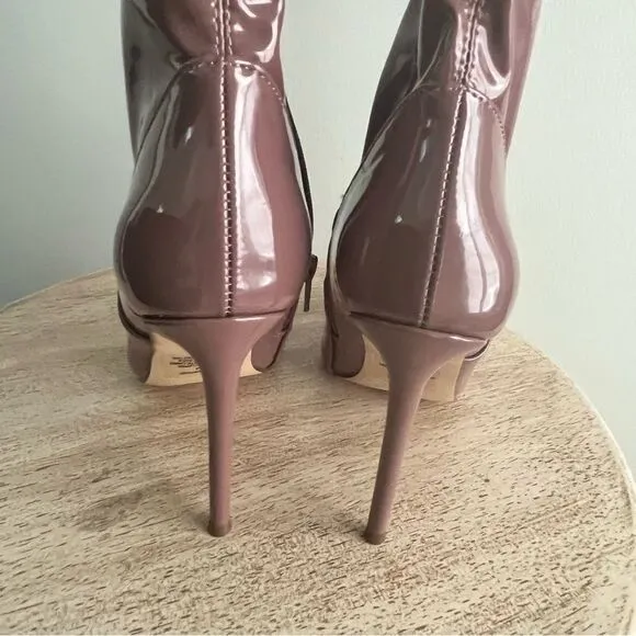 Steve Madden Over The Knee Patent Leather Victory Boots in Purple Size 6 NWOB