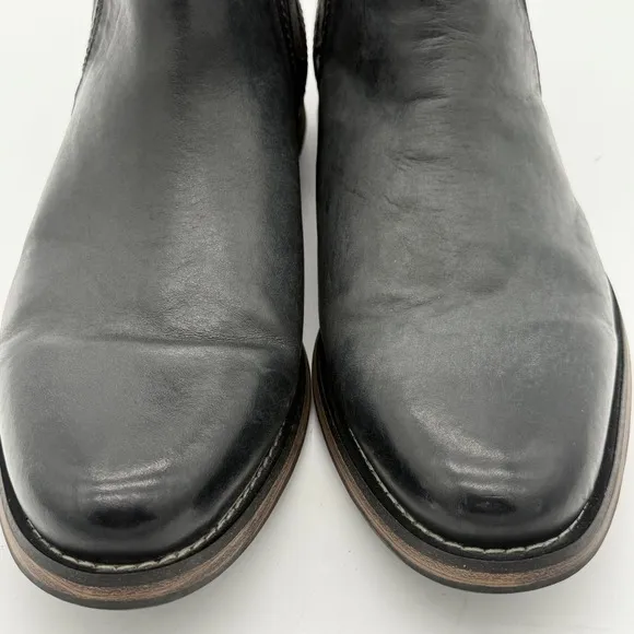 Steve Madden P Quahog Leather Chelsea Boots Ankle Dress Casual Black Size 11