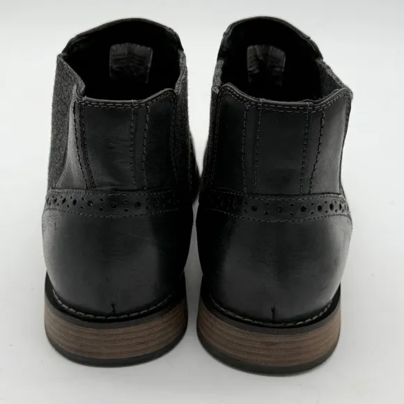 Steve Madden P Quahog Leather Chelsea Boots Ankle Dress Casual Black Size 11