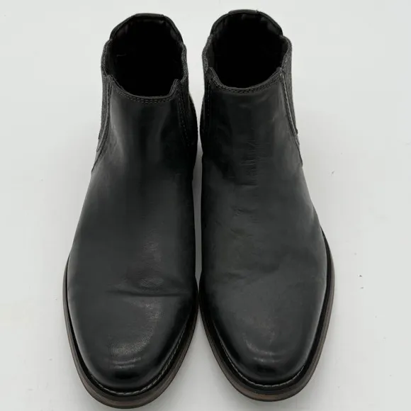Steve Madden P Quahog Leather Chelsea Boots Ankle Dress Casual Black Size 11