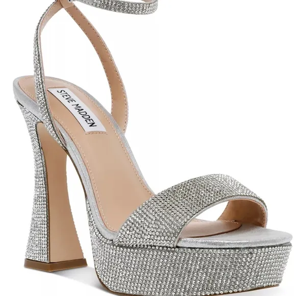 Steve Madden rhinestone platform shoes size 8