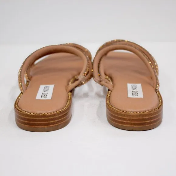 Steve Madden Sandals Women's Size 6  Starie Strappy Dress Slide Rose Gold