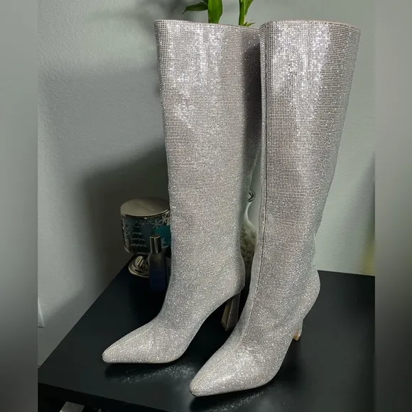 Steve Madden Shayna Rhinestone Knee-High Boots