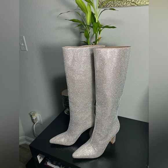Steve Madden Shayna Rhinestone Knee-High Boots