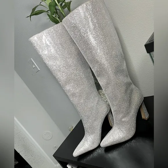 Steve Madden Shayna Rhinestone Knee-High Boots
