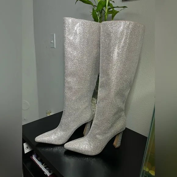 Steve Madden Shayna Rhinestone Knee-High Boots
