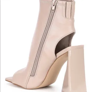 Steve Madden Transfer Block Heel Square Toe Booties Shoes