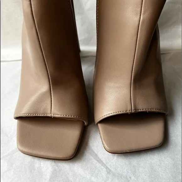 Steve Madden Transfer Block Heel Square Toe Booties Shoes