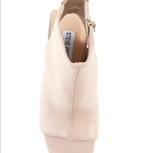 Steve Madden Transfer Block Heel Square Toe Booties Shoes