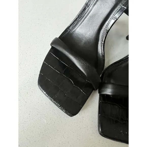 STEVE MADDEN utilized lace up black heels size 8.5