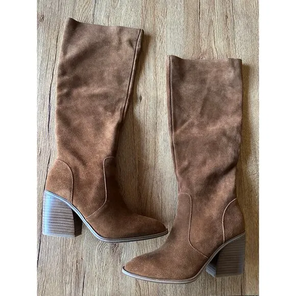 Steve Madden Yancy Brown Knee High Boots Size 6.5