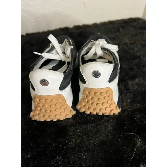 Steve Madden  campo black white athletic tennis shoes 6