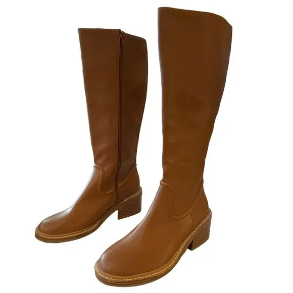 Steven Steve Madden Calda Brown Knee High Riding Boot Sz 8 NEW