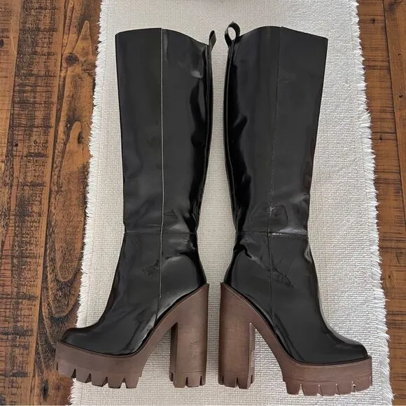 STIÚ Cindy Knee-High Platform Boot Brown Color Size 36.