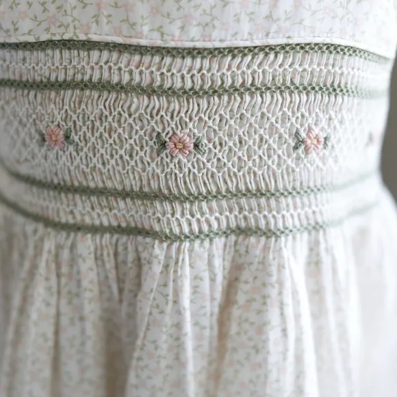 Strasburg Dress Mini-Floral Smocked Sleeveless Sundress size 2 Spring Vacation