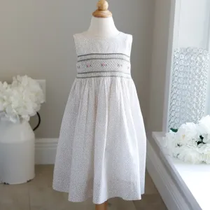 Strasburg Dress Mini-Floral Smocked Sleeveless Sundress size 2 Spring Vacation