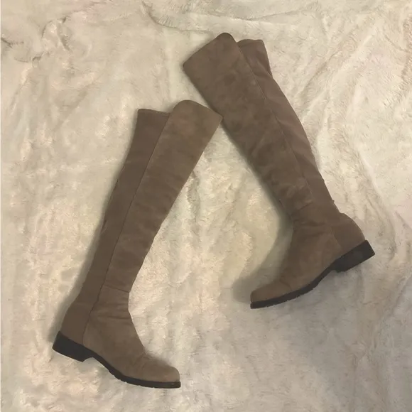 Stuart Weitzman 5050 Taupe 5.5 Knee High Boots