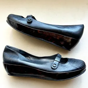 Stuart Weitzman Black Uppers &amp; Tortoise Platform Soles Mary Jane Women’s Size 10