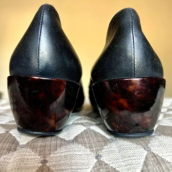 Stuart Weitzman Black Uppers &amp; Tortoise Platform Soles Mary Jane Women’s Size 10