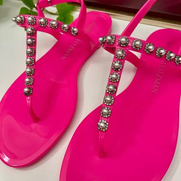 Stuart Weitzman Goldie Spring &amp; Summer Jelly Sandal in  Pink Size 8