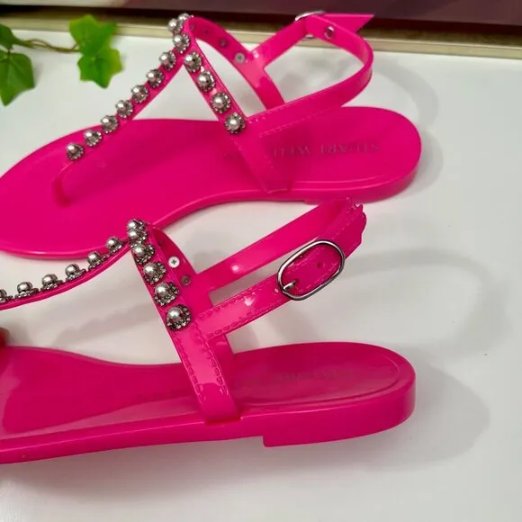 Stuart Weitzman Goldie Spring &amp; Summer Jelly Sandal in  Pink Size 8