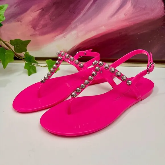 Stuart Weitzman Goldie Spring &amp; Summer Jelly Sandal in  Pink Size 8