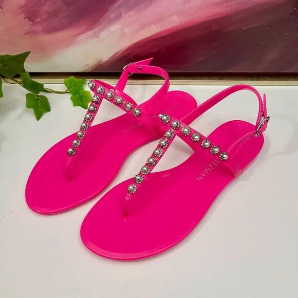 Stuart Weitzman Goldie Spring &amp; Summer Jelly Sandal in  Pink Size 8