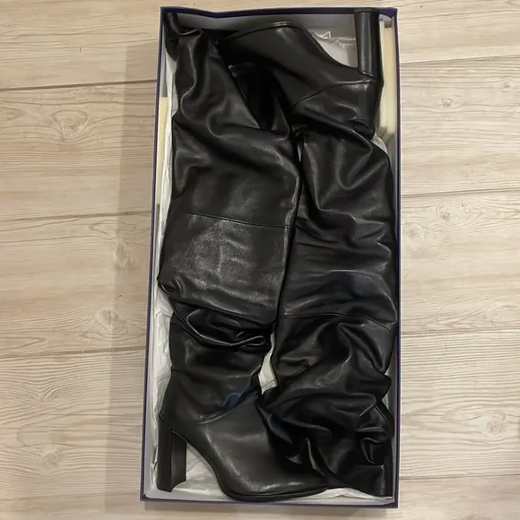 Stuart Weitzman Histyle Knee High Slouchy Leather Boots