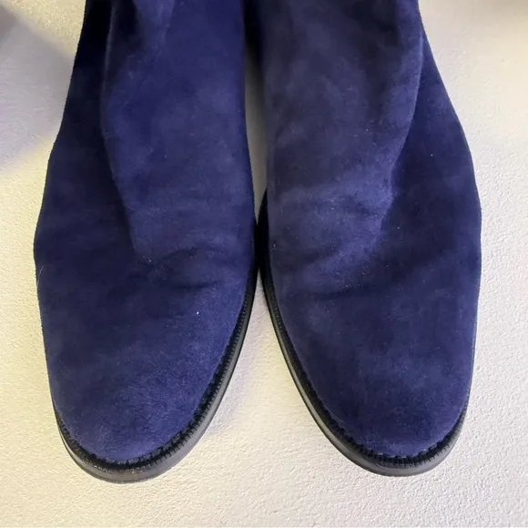 Stuart Weitzman Navy Blue Suede Knee High Boots Size 7