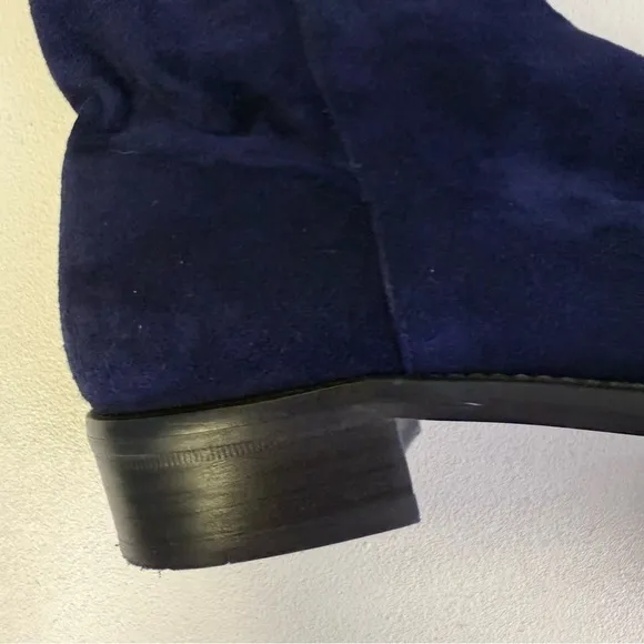 Stuart Weitzman Navy Blue Suede Knee High Boots Size 7