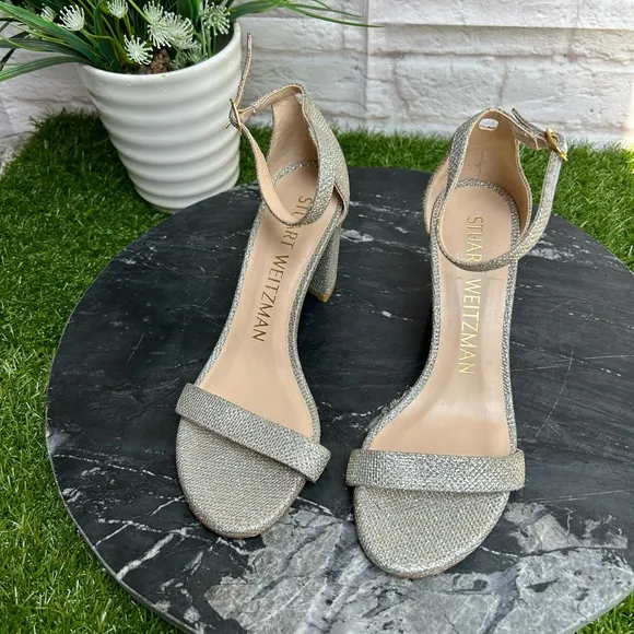 STUART WEITZMAN NearlyNude Ankle Strap sandals size 6 $475