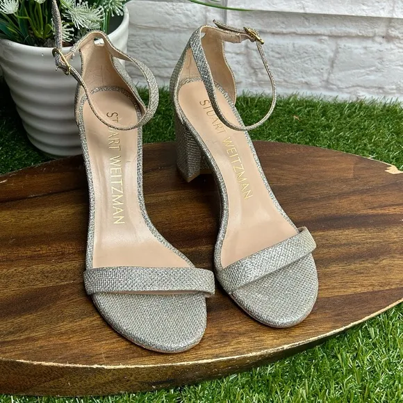 STUART WEITZMAN NearlyNude Ankle Strap sandals size 6 $475