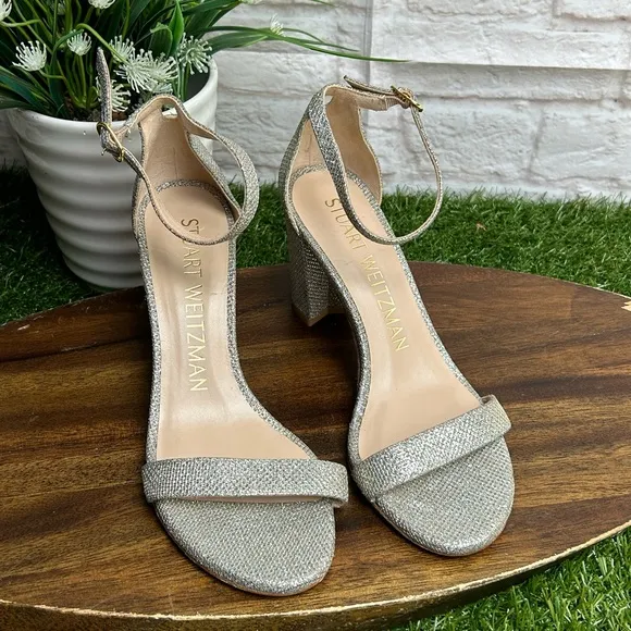 STUART WEITZMAN NearlyNude Ankle Strap sandals size 6 $475