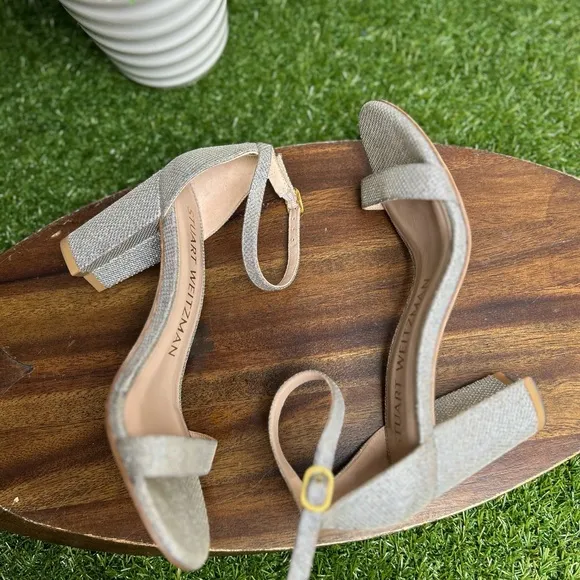 STUART WEITZMAN NearlyNude Ankle Strap sandals size 6 $475
