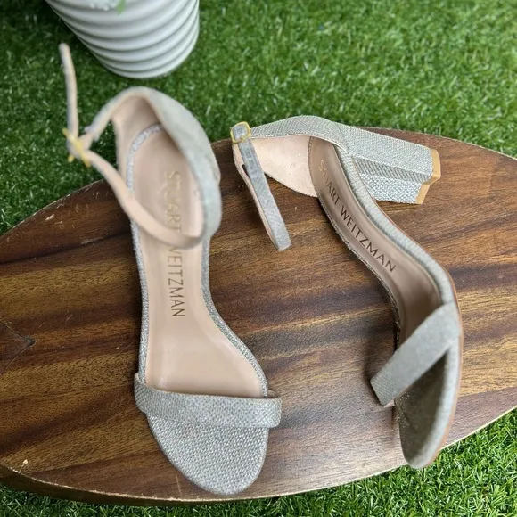 STUART WEITZMAN NearlyNude Ankle Strap sandals size 6 $475