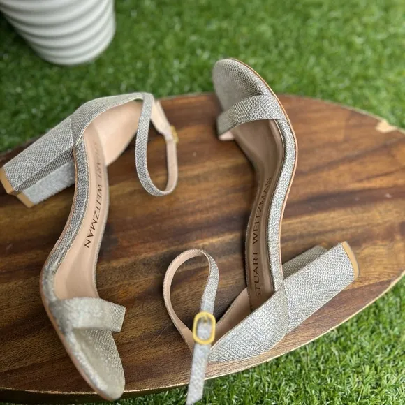 STUART WEITZMAN NearlyNude Ankle Strap sandals size 6 $475