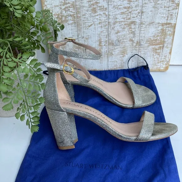 STUART WEITZMAN NearlyNude Ankle Strap sandals size 7 $475