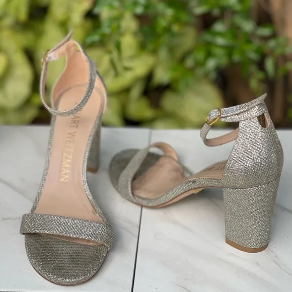 STUART WEITZMAN NearlyNude Ankle Strap sandals size 7 $475