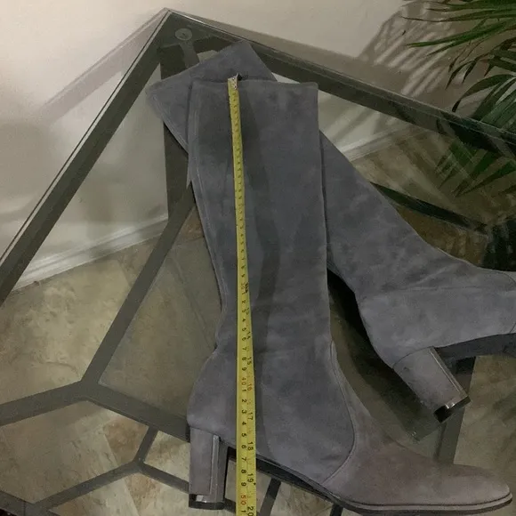 STUART WEITZMAN Suede Metal trim Heel Boots