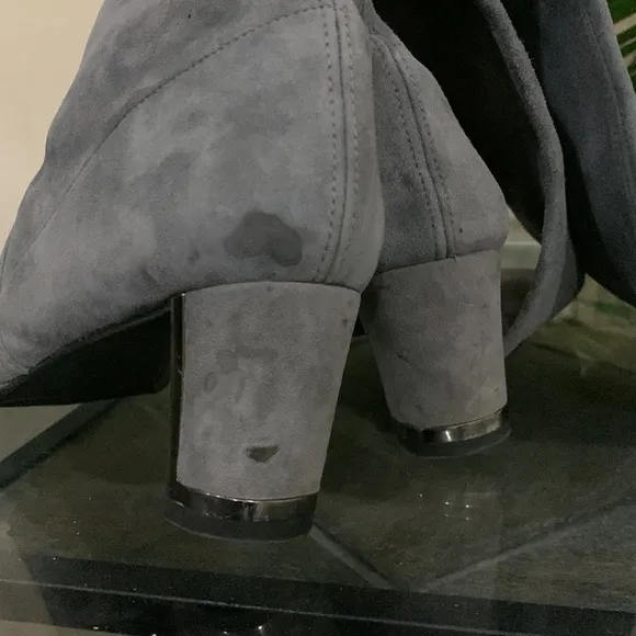 STUART WEITZMAN Suede Metal trim Heel Boots