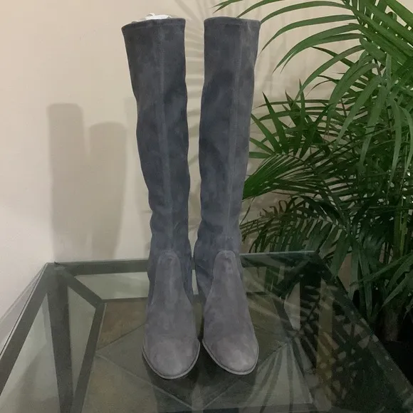 STUART WEITZMAN Suede Metal trim Heel Boots
