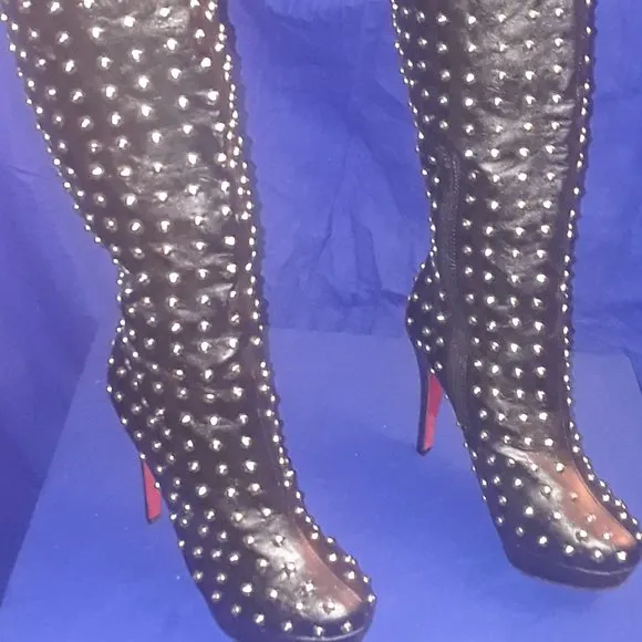 STUDDED AFFAIR  KNEE HIGH BOOTS